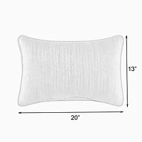 Mozaic Company Lumbar Single Large Flange (Set Of 2) Rectangular Outdoor Pillow - Gateway Mist