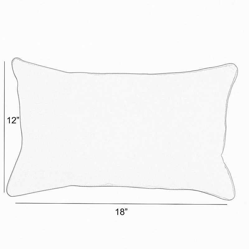 Mozaic Company Lumbar W/Double Flange (Set Of 2) Rectangular Outdoor Pillow - Lido Indigo