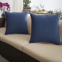 Mozaic Company Corded (Set Of 2) Outdoor Pillow - 18'' Square