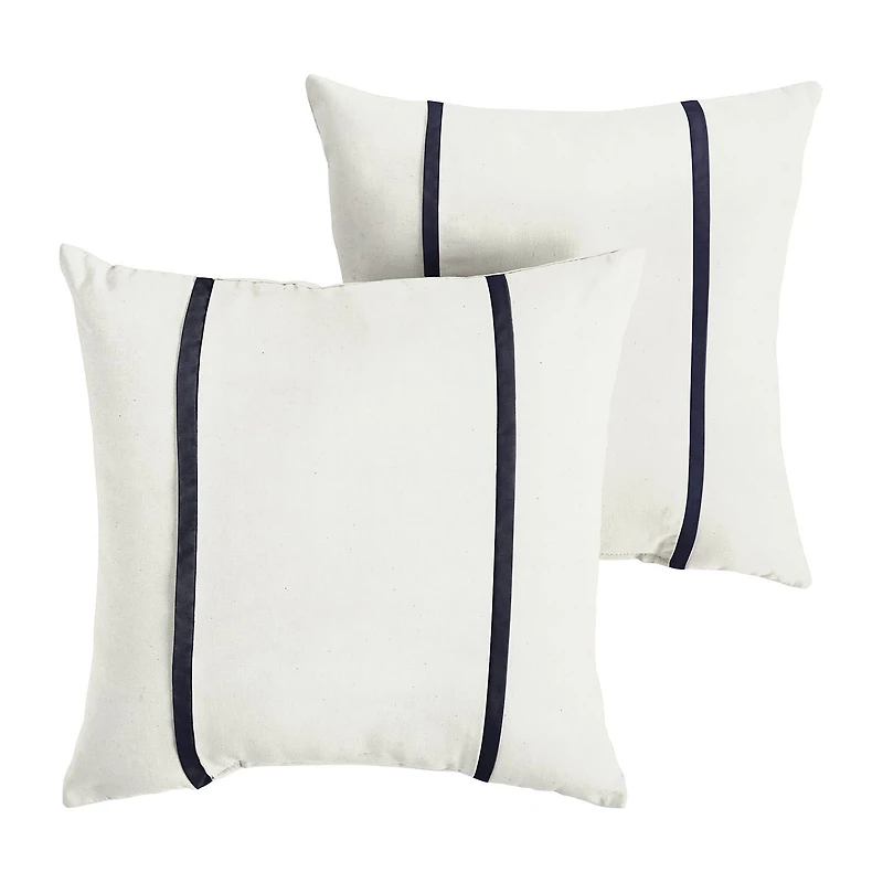 Mozaic Company Sunbrella Canvas Natural Pillow Double Flange (Set of 2)