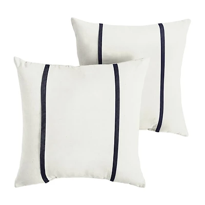 Mozaic Company Sunbrella Canvas Natural Pillow Double Flange (Set of 2)