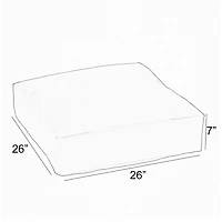 Mozaic Company 26''X26''X7'' Floor Pillow Knife Edge Outdoor - Cabana Classic