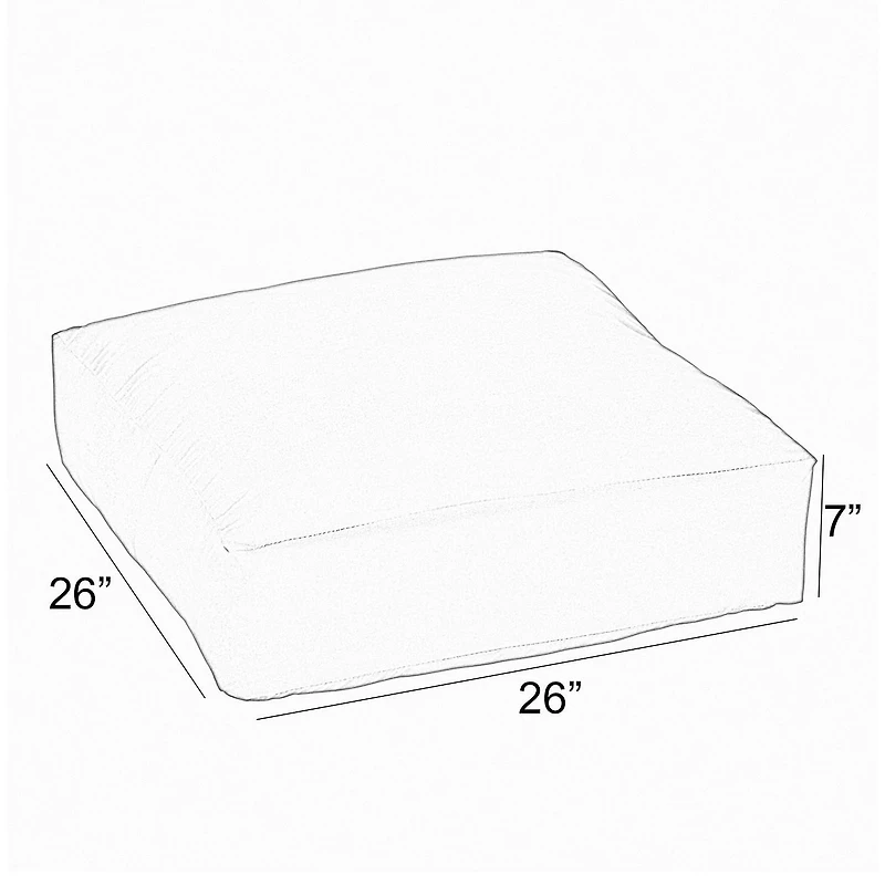 Mozaic Company 26''X26'' Floor Knife Edge Outdoor Pillow - Cabana Classic