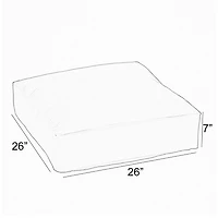 Mozaic Company 26''X26''  Floor Knife Edge Square Outdoor Pillow - Natural