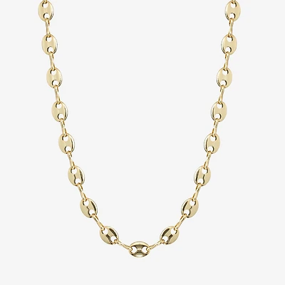 Silver Reflections Womens 14K Gold Over Brass 16 Inch Mariner Chain Necklace