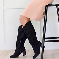 Journee Collection Womens Aneil Stacked Heel Knee Boots