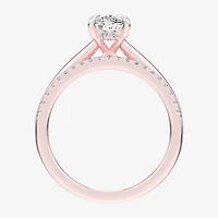 (G / Vs2-Si1) Womens 1 1/4 CT. T.W. Lab Grown White Diamond 14K Gold Oval Solitaire Bridal Set