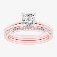 (G / Vs2-Si1) Womens 1 1/4 CT. T.W. Lab Grown White Diamond 14K Gold Solitaire Bridal Set