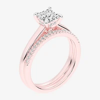 (G / Vs2-Si1) Womens 1 1/4 CT. T.W. Lab Grown White Diamond 14K Gold Solitaire Bridal Set