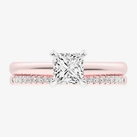(G / Vs2-Si1) Womens 1 1/4 CT. T.W. Lab Grown White Diamond 14K Gold Solitaire Bridal Set
