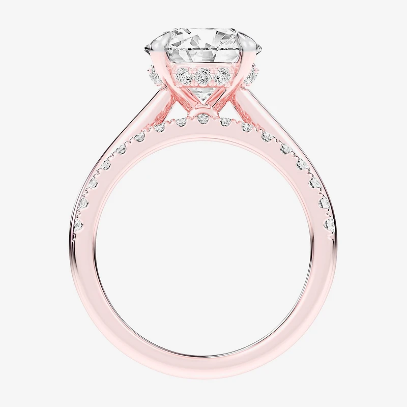 (G-H / Vs2-Si1) Womens 3 1/2 CT. T.W Lab Grown White Diamond 14K Gold Round Solitaire Bridal Set