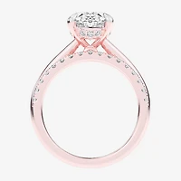 (G-H / Vs2-Si1) Womens 3 1/2 CT. T.W Lab Grown White Diamond 14K Gold Oval Solitaire Bridal Set
