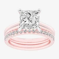 (G-H / Vs2-Si1) Womens 3 1/2 CT. T.W Lab Grown White Diamond 14K Gold Solitaire Bridal Set