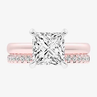 (G-H / Vs2-Si1) Womens 3 1/2 CT. T.W Lab Grown White Diamond 14K Gold Solitaire Bridal Set