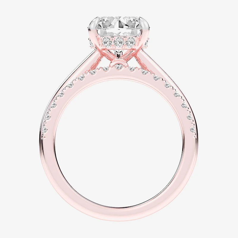 (G-H / Vs2-Si1) Womens 3 1/2 CT. T.W Lab Grown White Diamond 14K Gold Pear Solitaire Bridal Set