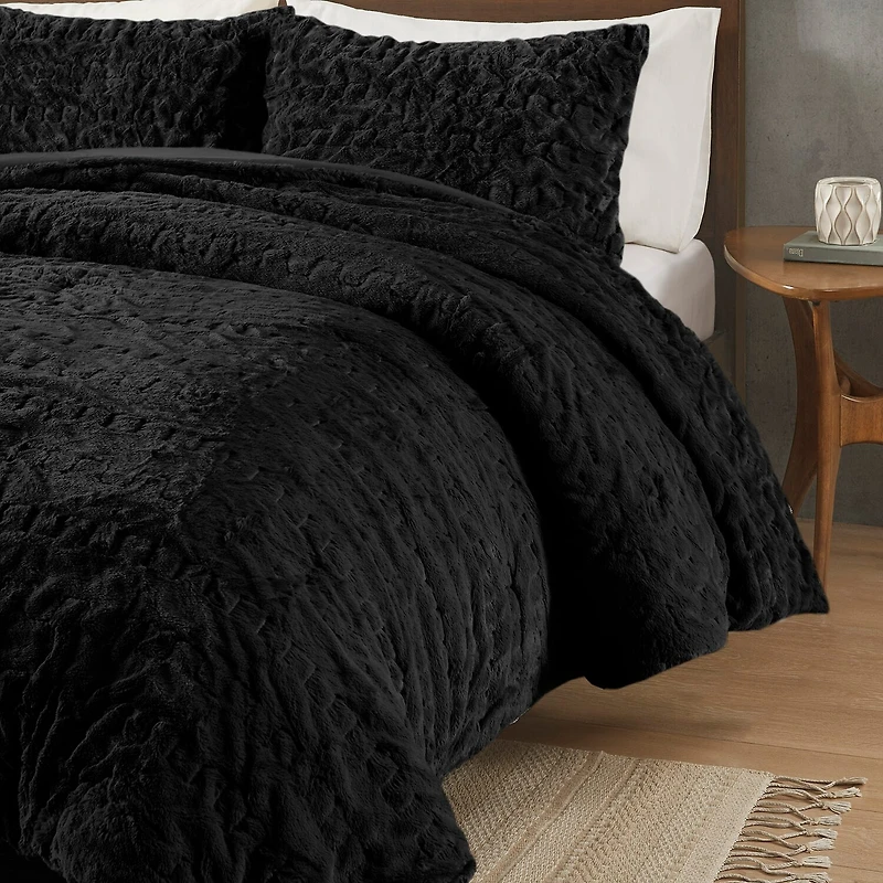 Madison Park Dakota Faux Fur Down Alternative Extra Weight Comforter Set