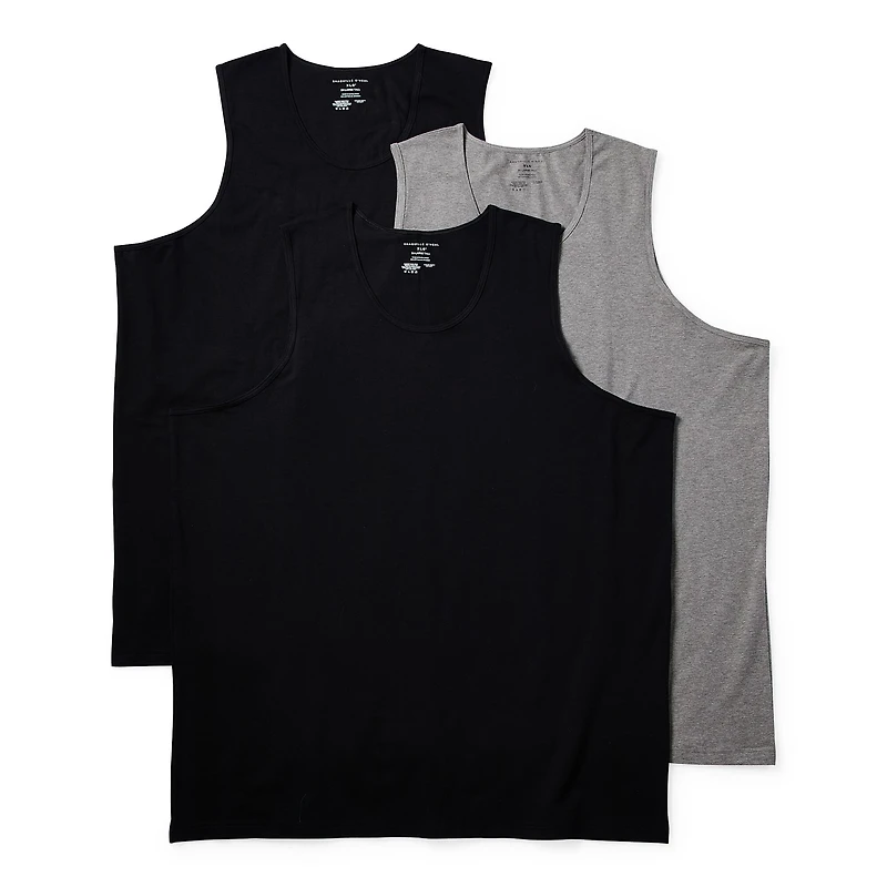Shaquille O'Neal XLG™ Activated Cooling Mens Crew Neck Sleeveless 3 Pack Big and Tall Tank