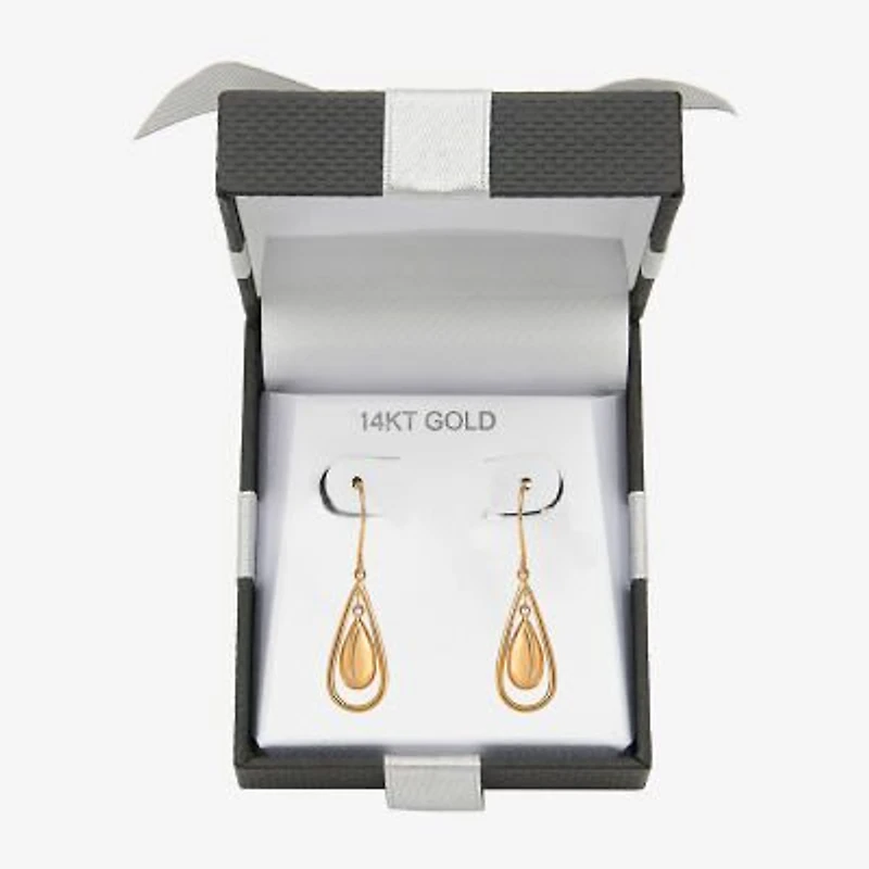 14K Gold Teardrop Earrings
