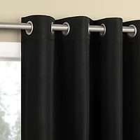 Sun Zero Atmosphere Grommet Top 100% Blackout Single Curtain Panel