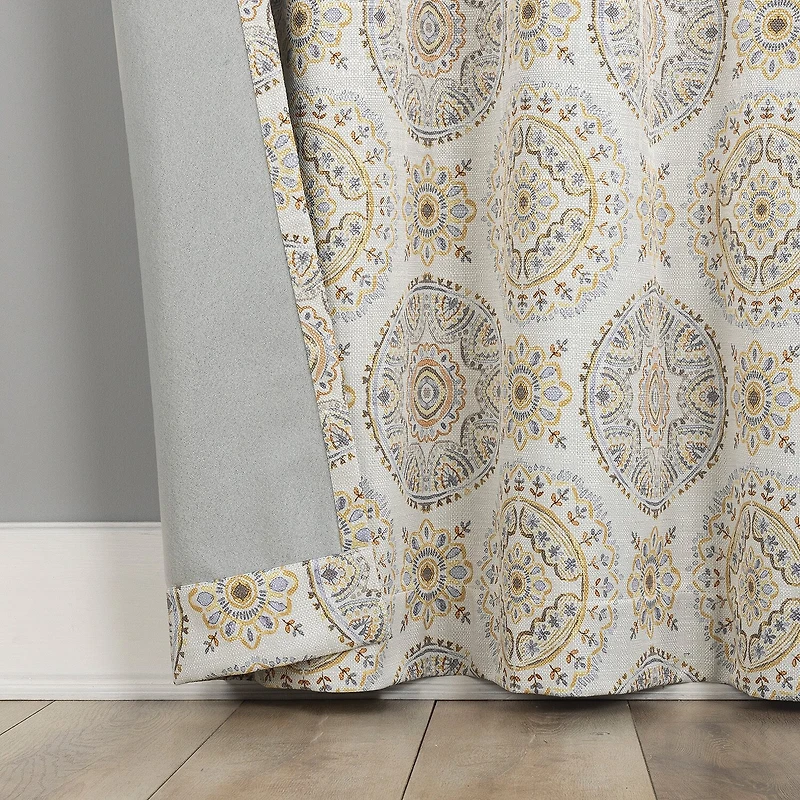 Sun Zero Atmosphere Melrose Grommet Top 100% Blackout Single Curtain Panel
