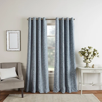 Martha Stewart Acadia Grommet Top Blackout Single Curtain Panel