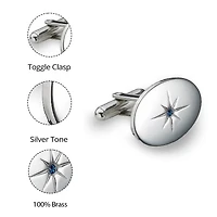 Oval Starcut Blue Stone Cufflinks