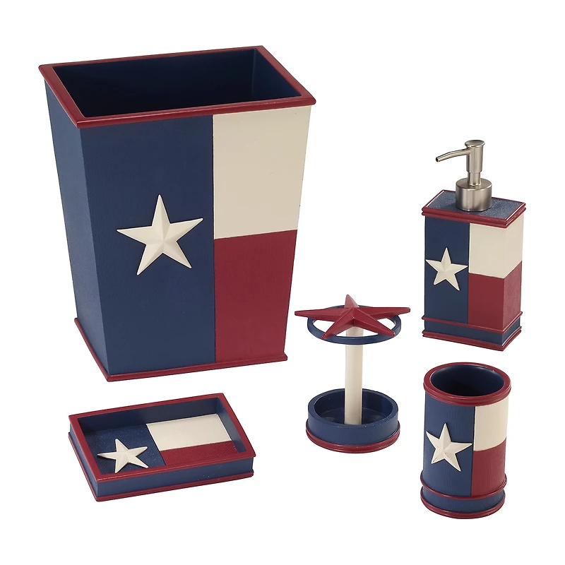 Avanti Texas Flag Trash Can