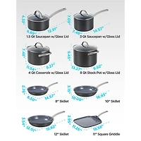 Black+Decker 12-pc. Non-Stick Cookware Set