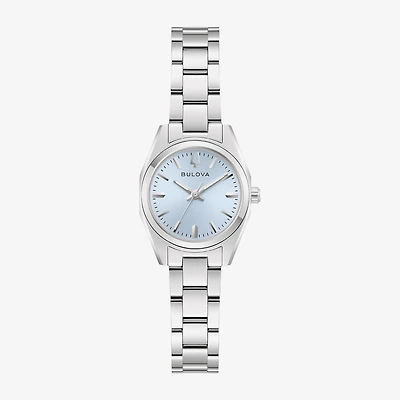 Bulova Surveyor Womens Silver Tone Stainless Steel Bracelet Watch 96l345