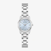 Bulova Surveyor Womens Silver Tone Stainless Steel Bracelet Watch 96l345