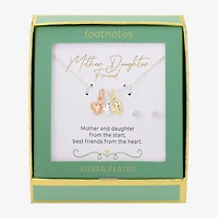 Footnotes Mother Daughter Womens Cubic Zirconia 14K Gold Over Brass 14k Rose Gold Over Brass Heart 2-pc. Jewelry Set