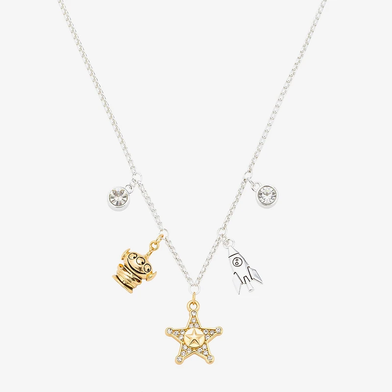 Disney Classics Womens 10K Gold Over Brass Pure Silver Over Brass 16 Inch Collar Necklace