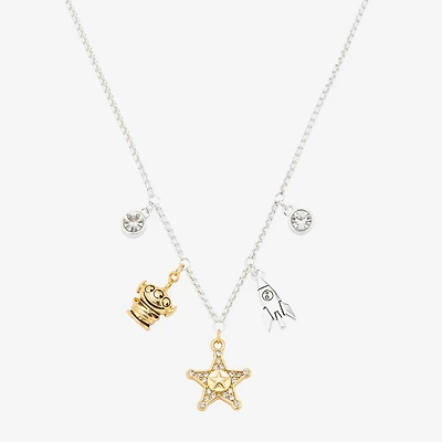 Disney Classics Womens 10K Gold Over Brass Pure Silver Over Brass 16 Inch Collar Necklace