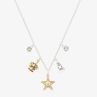 Disney Classics Womens 10K Gold Over Brass Pure Silver Over Brass 16 Inch Collar Necklace