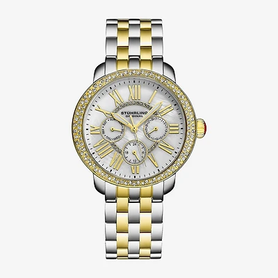 Stuhrling Womens Two Tone Stainless Steel Bracelet Watch