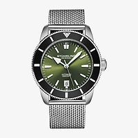 Stuhrling Mens Silver Tone Stainless Steel Bracelet Watch