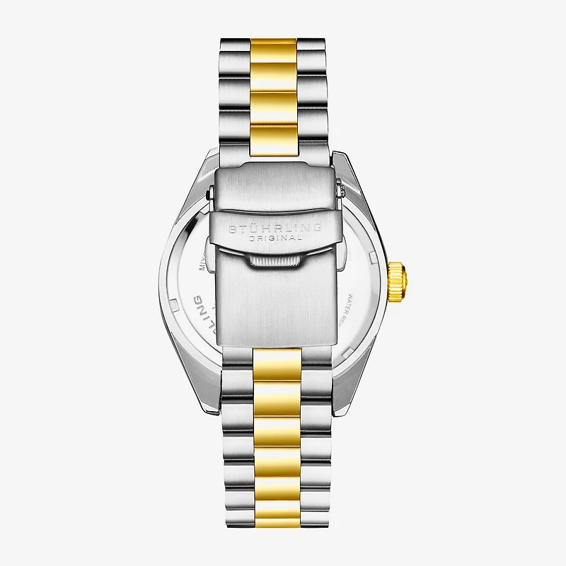 Stuhrling Mens Two Tone Stainless Steel Bracelet Watch