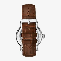 Stuhrling Mens Automatic Leather Strap Watch