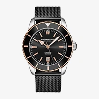 Stuhrling Mens Silver Tone Stainless Steel Bracelet Watch