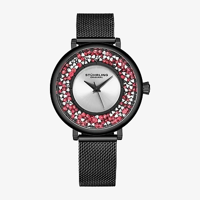 Stuhrling Womens Black Stainless Steel Strap Watch 793a.06
