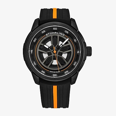 Stuhrling Mens Black Strap Watch