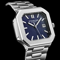 Stuhrling Mens Silver Tone Stainless Steel Bracelet Watch 4064.3