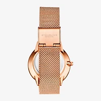 Stuhrling Womens Rose Goldtone Stainless Steel Strap Watch