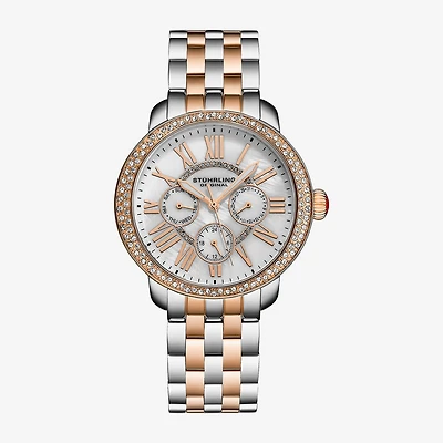 Stuhrling Womens Two Tone Stainless Steel Bracelet Watch 4081.3