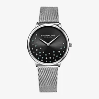 Stuhrling Womens Silver Tone Stainless Steel Strap Watch 3928.3