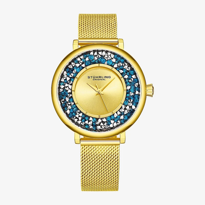 Stuhrling Womens Gold Tone Stainless Steel Strap Watch 793a.04