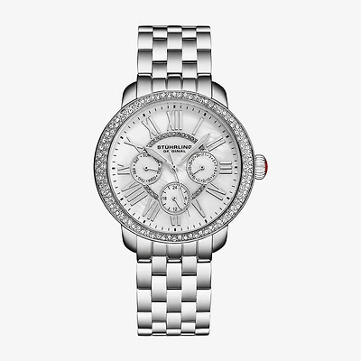 Stuhrling Womens Silver Tone Stainless Steel Bracelet Watch 4081.1