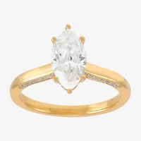 (H-I / Si2) Womens 1 3/4 CT. T.W. Lab Grown White Diamond 10K Gold Marquise Engagement Ring