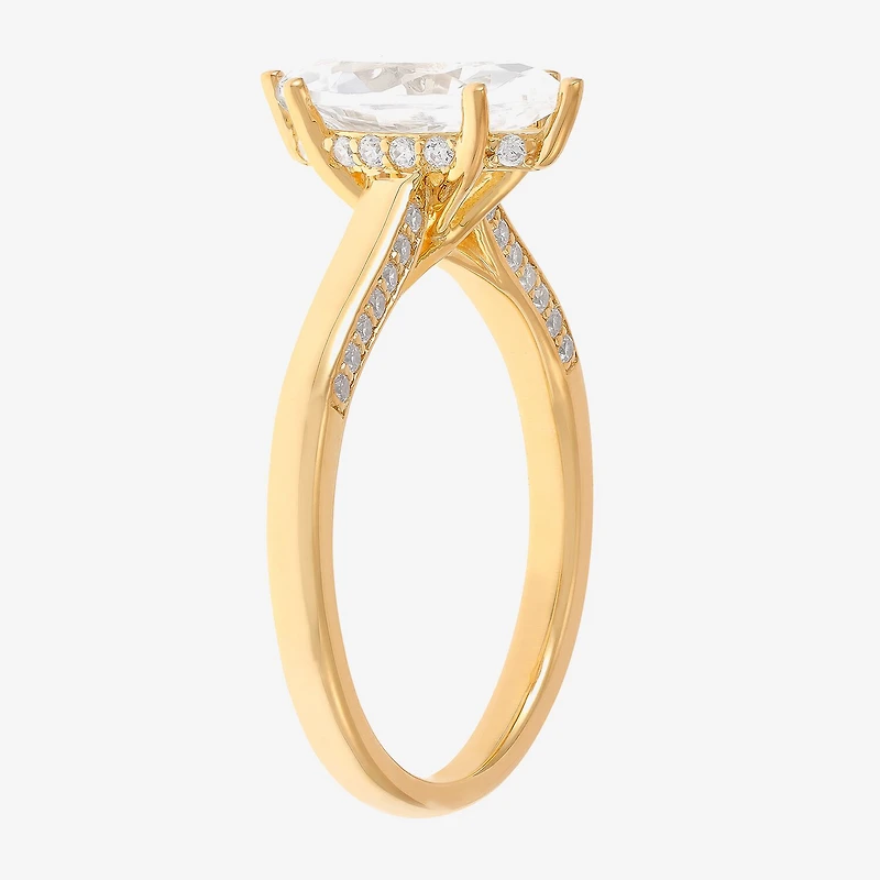 (H-I / Si2) Womens 1 3/4 CT. T.W. Lab Grown White Diamond 10K Gold Marquise Engagement Ring
