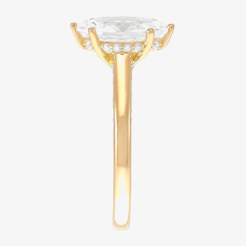 (H-I / Si2) Womens 1 3/4 CT. T.W. Lab Grown White Diamond 10K Gold Marquise Engagement Ring